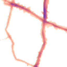 Night-time road noise heatmap for SW2 4QL
