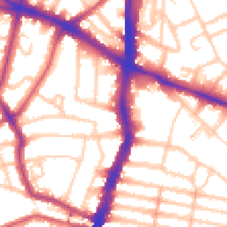 Daytime road noise heatmap for SW2 4QN
