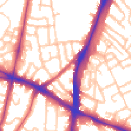 Daytime road noise heatmap for SW2 4UW