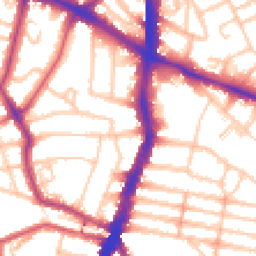 Daytime road noise heatmap for SW2 4XJ