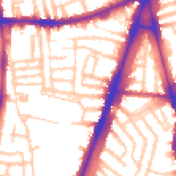 Daytime road noise heatmap for SW2 5BJ