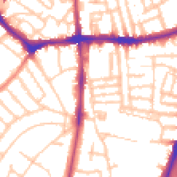 Daytime road noise heatmap for SW2 5EA