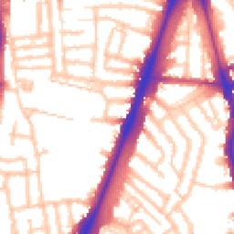 Daytime road noise heatmap for SW2 5ET