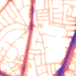 Daytime road noise heatmap for SW2 5PP