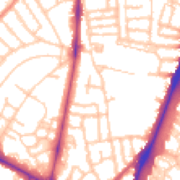 Daytime road noise heatmap for SW2 5PZ