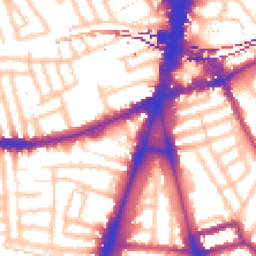 Daytime road noise heatmap for SW2 5SA