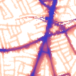 Daytime road noise heatmap for SW2 5SG