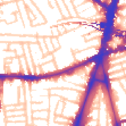 Daytime road noise heatmap for SW2 5TD