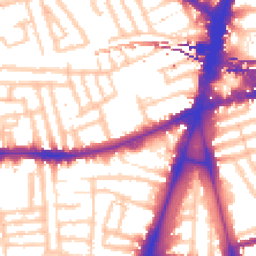 Daytime road noise heatmap for SW2 5TE