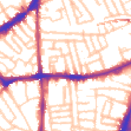 Daytime road noise heatmap for SW2 5UP