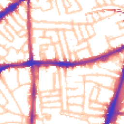 Daytime road noise heatmap for SW2 5UT