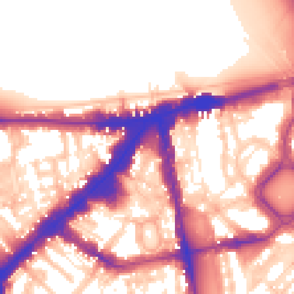 Daytime road noise heatmap for SW3 1AJ