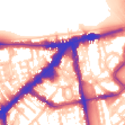 Daytime road noise heatmap for SW3 1AR