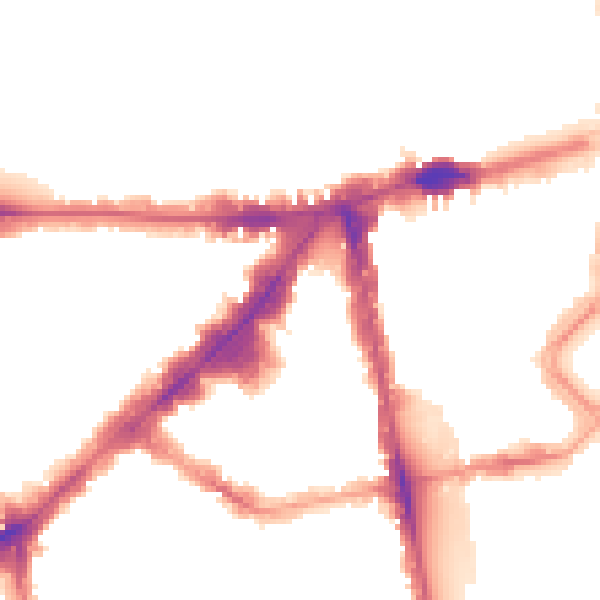 Night-time road noise heatmap for SW3 1AR