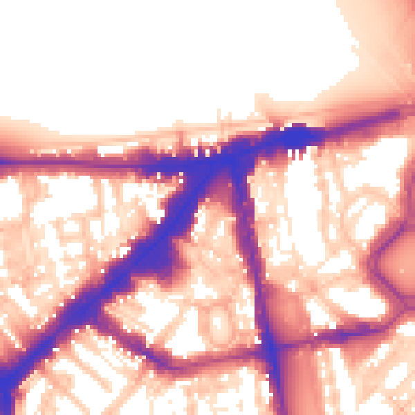 Daytime road noise heatmap for SW3 1AW