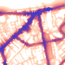 Daytime road noise heatmap for SW3 1BB