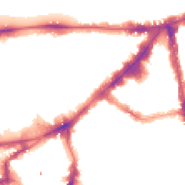 Night-time road noise heatmap for SW3 1HW