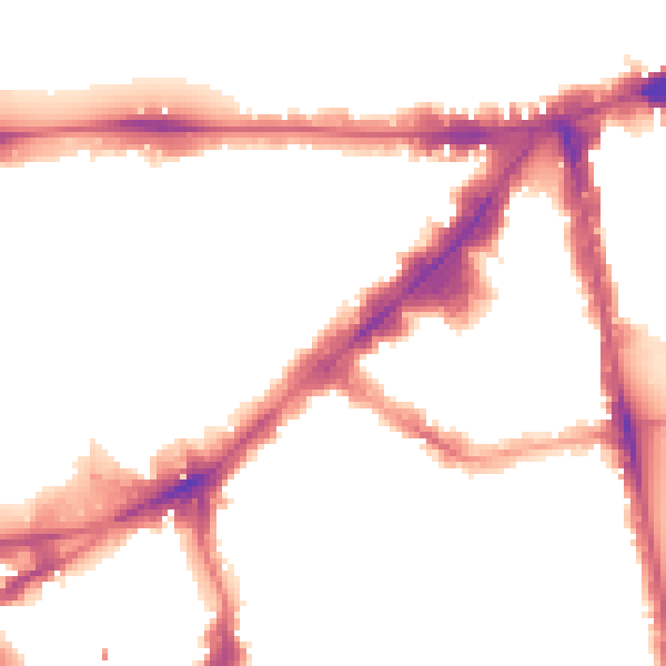 Night-time road noise heatmap for SW3 1HY
