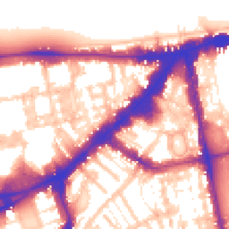 Daytime road noise heatmap for SW3 1JD