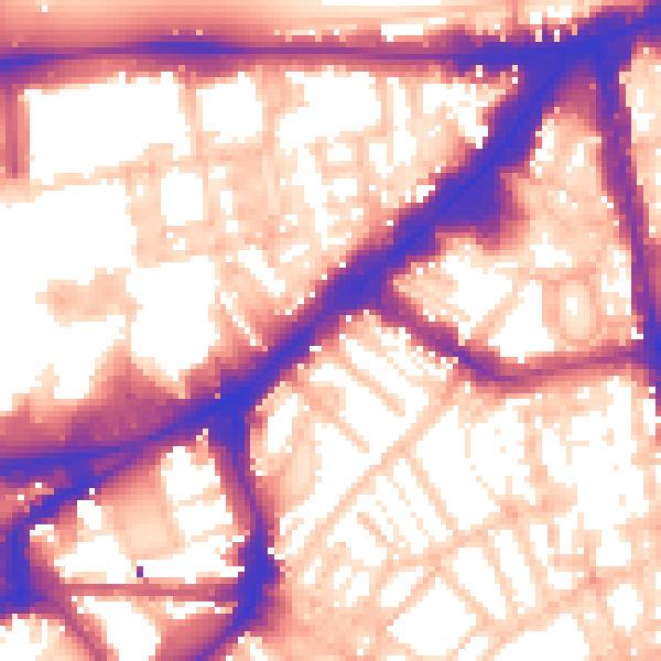 Daytime road noise heatmap for SW3 1LB