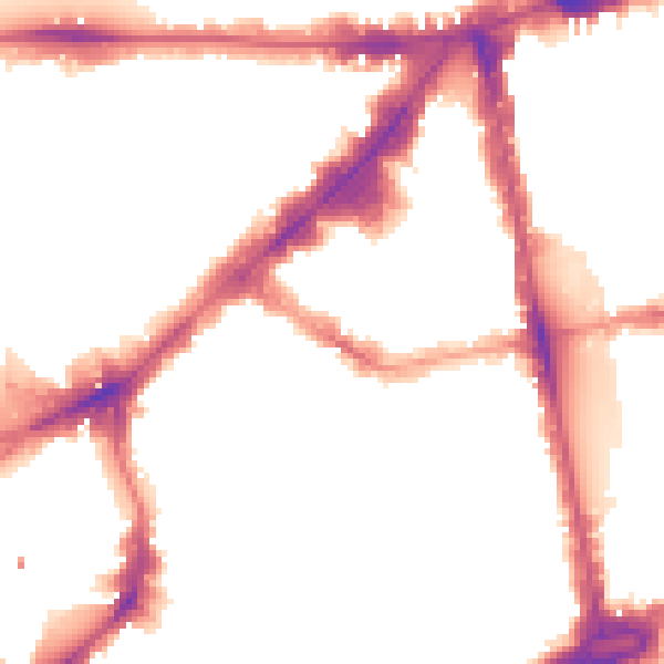 Night-time road noise heatmap for SW3 1NJ