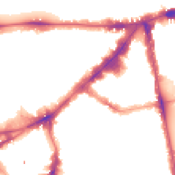Night-time road noise heatmap for SW3 1PA