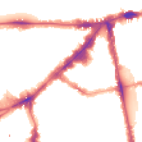 Night-time road noise heatmap for SW3 1PU