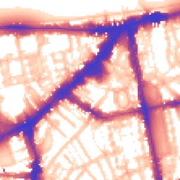 Daytime road noise heatmap for SW3 1QE