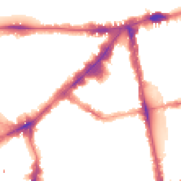 Night-time road noise heatmap for SW3 1QE