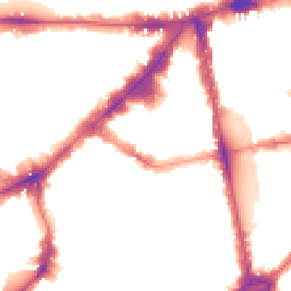 Night-time road noise heatmap for SW3 1RE