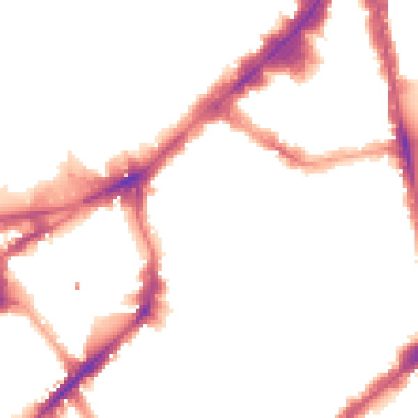 Night-time road noise heatmap for SW3 2BT