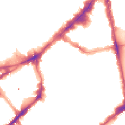 Night-time road noise heatmap for SW3 2BU
