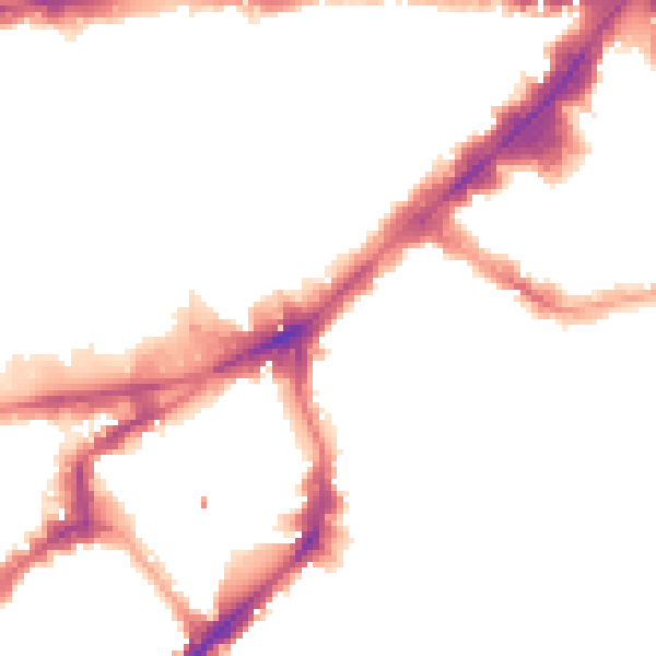 Night-time road noise heatmap for SW3 2DA