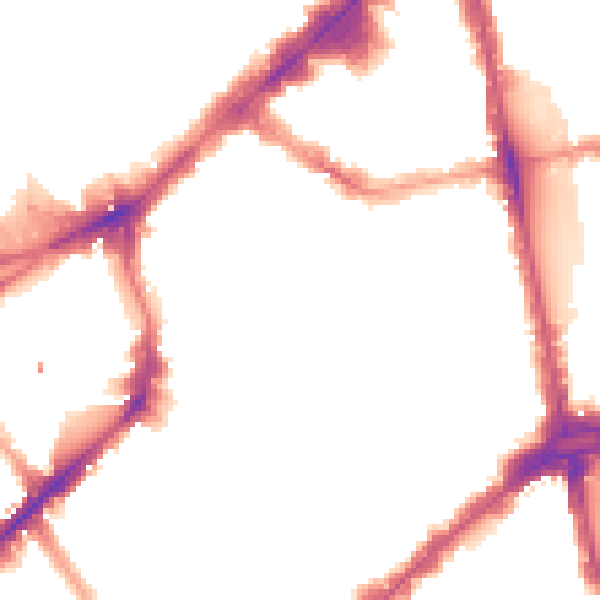 Night-time road noise heatmap for SW3 2JA