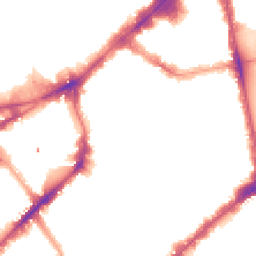 Night-time road noise heatmap for SW3 2LA