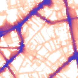 Daytime road noise heatmap for SW3 2LE