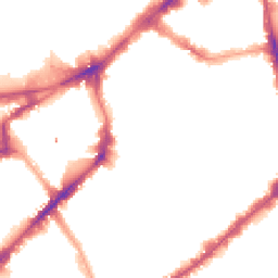 Night-time road noise heatmap for SW3 2NG