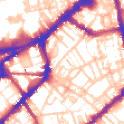 Daytime road noise heatmap for SW3 2NQ