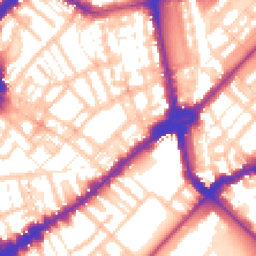 Daytime road noise heatmap for SW3 2SE