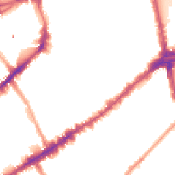 Night-time road noise heatmap for SW3 3JA