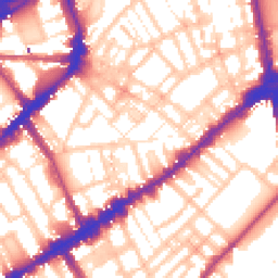 Daytime road noise heatmap for SW3 3JU