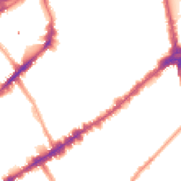 Night-time road noise heatmap for SW3 3JU