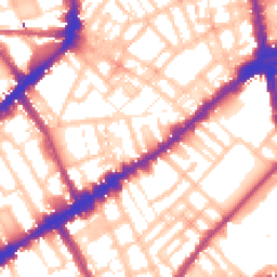 Daytime road noise heatmap for SW3 3NP