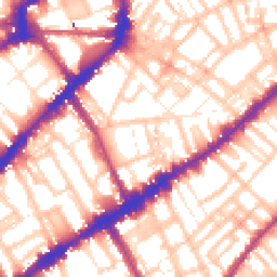 Daytime road noise heatmap for SW3 3RS