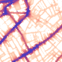 Daytime road noise heatmap for SW3 3SQ