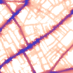 Daytime road noise heatmap for SW3 3SR