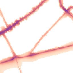 Night-time road noise heatmap for SW3 4AJ