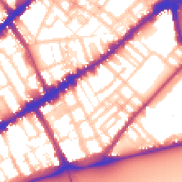 Daytime road noise heatmap for SW3 4BN