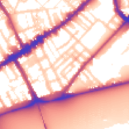 Daytime road noise heatmap for SW3 4DA