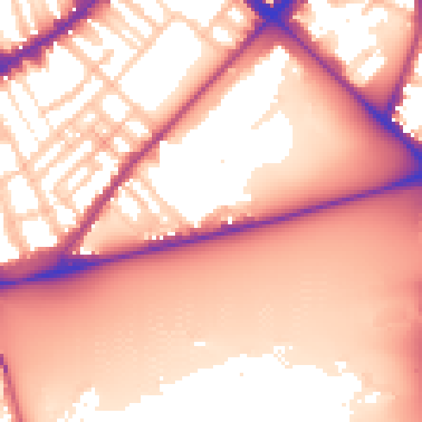 Daytime road noise heatmap for SW3 4LJ